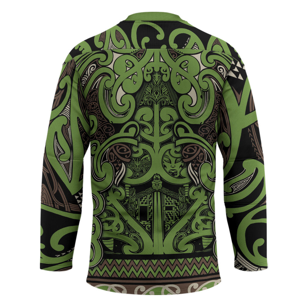 Aotearoa Iwi Ngati Raukawa Hockey Jersey Maori Wharenui House Tribal Pattern