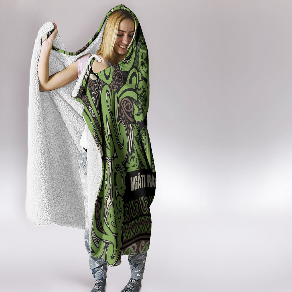 Aotearoa Iwi Ngati Raukawa Hooded Blanket Maori Wharenui House Tribal Pattern