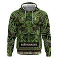 Aotearoa Iwi Ngati Raukawa Hoodie Maori Wharenui House Tribal Pattern