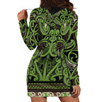 Aotearoa Iwi Ngati Raukawa Hoodie Dress Maori Wharenui House Tribal Pattern