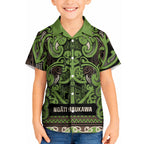 Aotearoa Iwi Ngati Raukawa Kid Hawaiian Shirt Maori Wharenui House Tribal Pattern