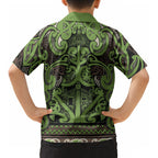 Aotearoa Iwi Ngati Raukawa Kid Hawaiian Shirt Maori Wharenui House Tribal Pattern