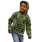 Aotearoa Iwi Ngati Raukawa Kid Hoodie Maori Wharenui House Tribal Pattern