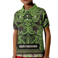 Aotearoa Iwi Ngati Raukawa Kid Polo Shirt Maori Wharenui House Tribal Pattern