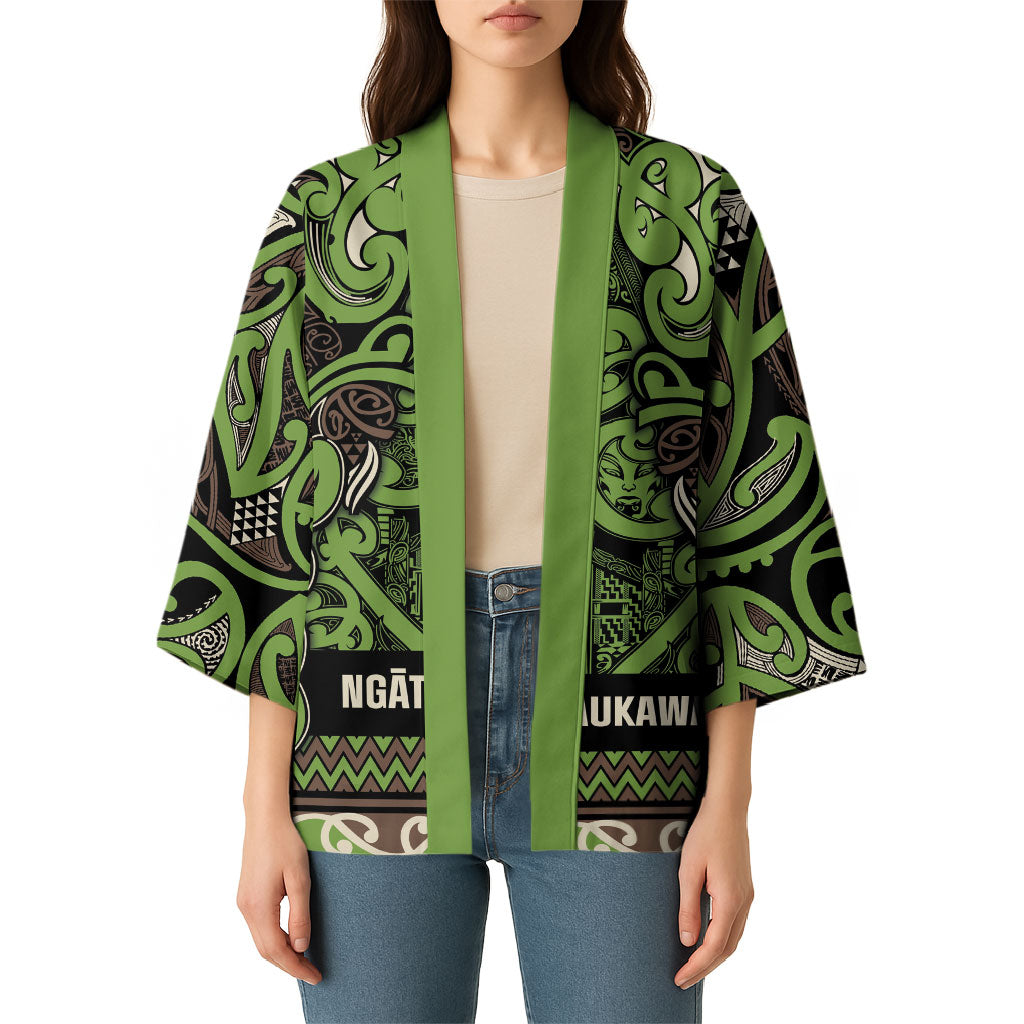 Aotearoa Iwi Ngati Raukawa Kimono Maori Wharenui House Tribal Pattern