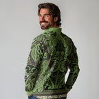 Aotearoa Iwi Ngati Raukawa Long Sleeve Polo Shirt Maori Wharenui House Tribal Pattern