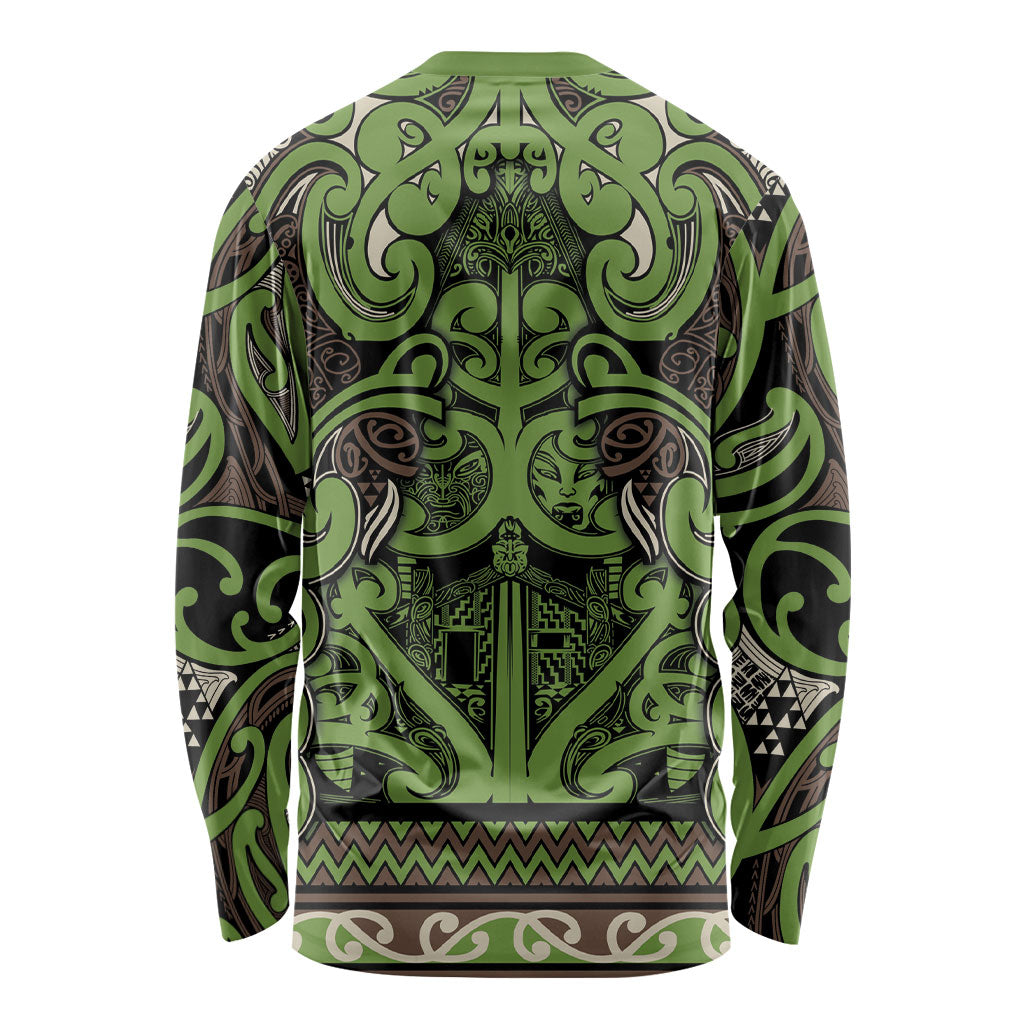 Aotearoa Iwi Ngati Raukawa Long Sleeve Shirt Maori Wharenui House Tribal Pattern