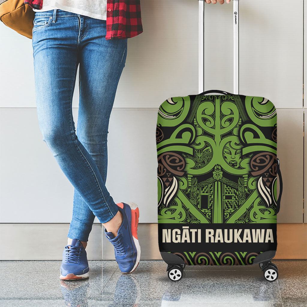 Aotearoa Iwi Ngati Raukawa Luggage Cover Maori Wharenui House Tribal Pattern