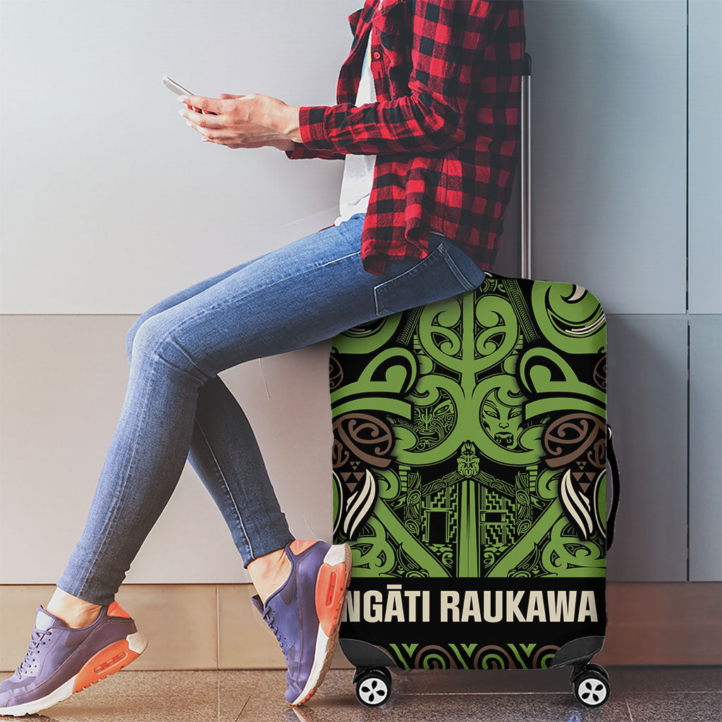 Aotearoa Iwi Ngati Raukawa Luggage Cover Maori Wharenui House Tribal Pattern
