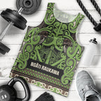 Aotearoa Iwi Ngati Raukawa Men Tank Top Maori Wharenui House Tribal Pattern