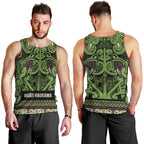 Aotearoa Iwi Ngati Raukawa Men Tank Top Maori Wharenui House Tribal Pattern