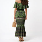 Aotearoa Iwi Ngati Raukawa Mermaid Dress Maori Wharenui House Tribal Pattern