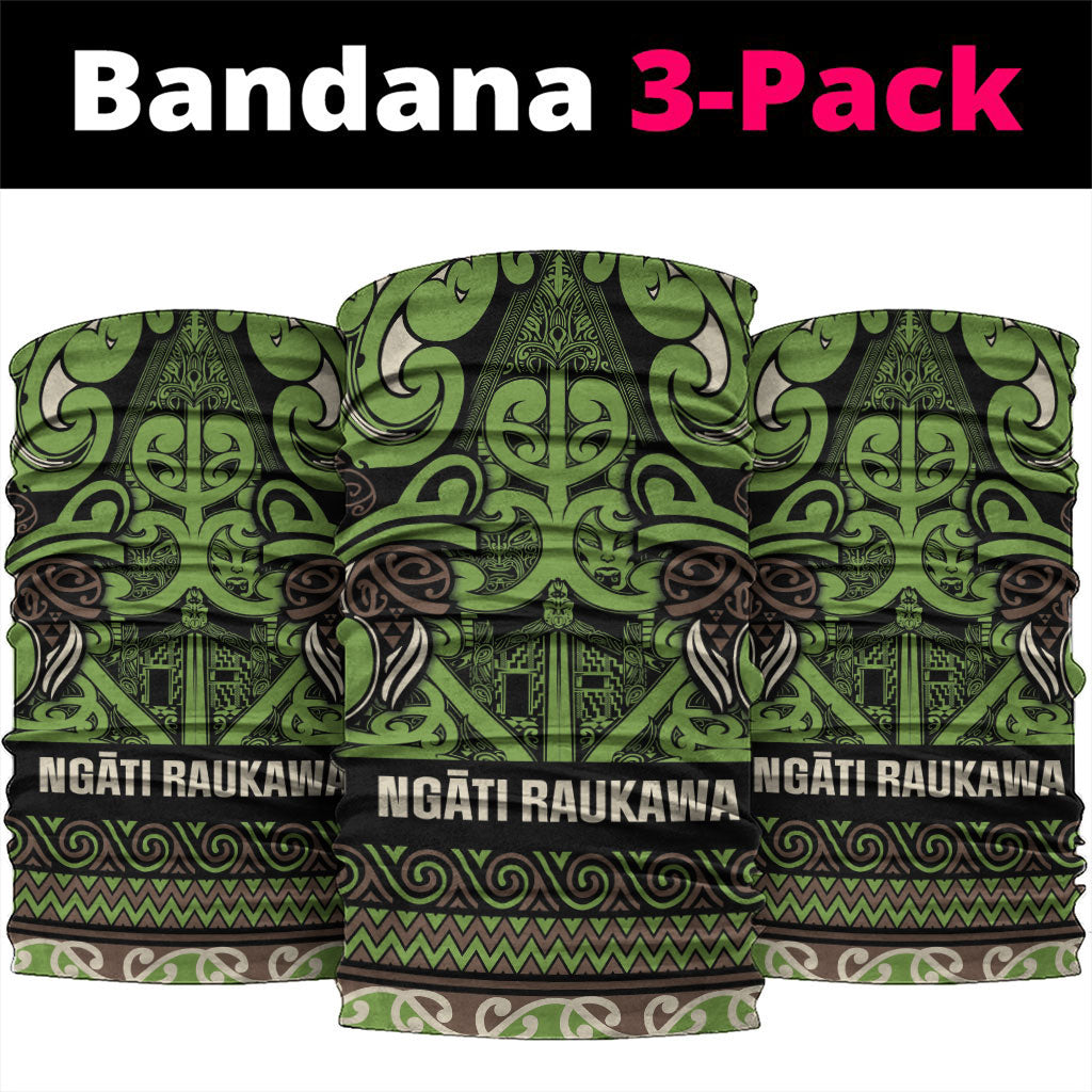 Aotearoa Iwi Ngati Raukawa Neck Gaiter Maori Wharenui House Tribal Pattern