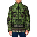 Aotearoa Iwi Ngati Raukawa Padded Jacket Maori Wharenui House Tribal Pattern