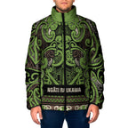 Aotearoa Iwi Ngati Raukawa Padded Jacket Maori Wharenui House Tribal Pattern