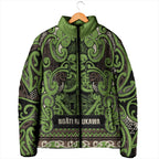 Aotearoa Iwi Ngati Raukawa Padded Jacket Maori Wharenui House Tribal Pattern