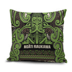 Aotearoa Iwi Ngati Raukawa Pillow Cover Maori Wharenui House Tribal Pattern