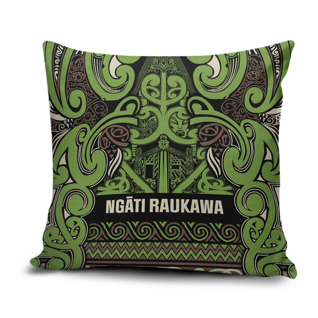 Aotearoa Iwi Ngati Raukawa Pillow Cover Maori Wharenui House Tribal Pattern