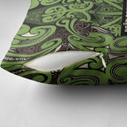 Aotearoa Iwi Ngati Raukawa Pillow Cover Maori Wharenui House Tribal Pattern