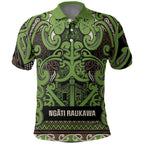 Aotearoa Iwi Ngati Raukawa Polo Shirt Maori Wharenui House Tribal Pattern