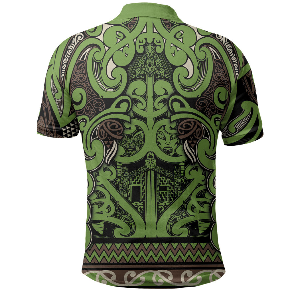 Aotearoa Iwi Ngati Raukawa Polo Shirt Maori Wharenui House Tribal Pattern