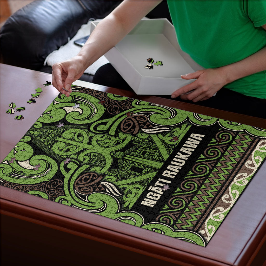 Aotearoa Iwi Ngati Raukawa Puzzle Maori Wharenui House Tribal Pattern