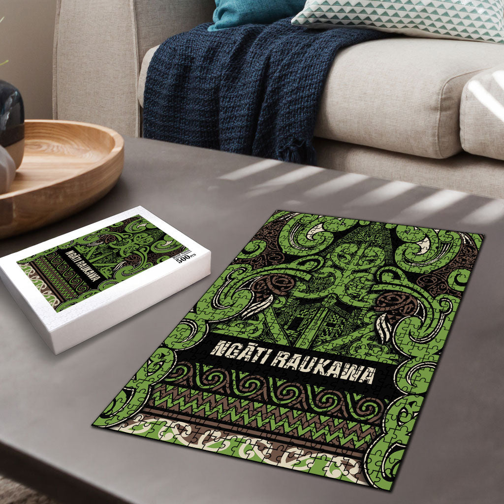 Aotearoa Iwi Ngati Raukawa Puzzle Maori Wharenui House Tribal Pattern