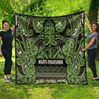 Aotearoa Iwi Ngati Raukawa Quilt Maori Wharenui House Tribal Pattern