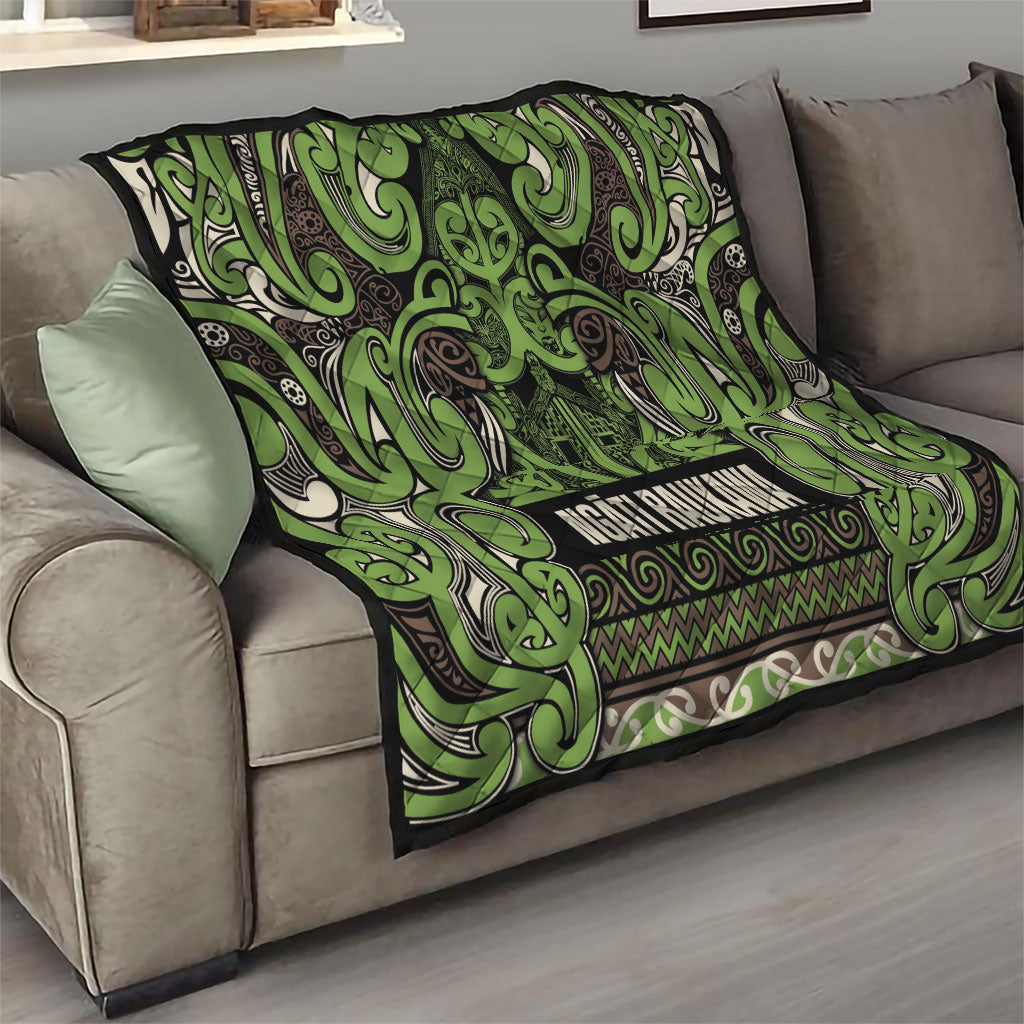 Aotearoa Iwi Ngati Raukawa Quilt Maori Wharenui House Tribal Pattern