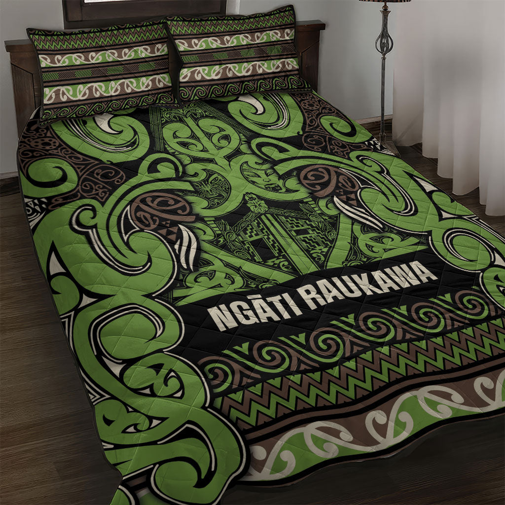 Aotearoa Iwi Ngati Raukawa Quilt Bed Set Maori Wharenui House Tribal Pattern