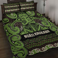 Aotearoa Iwi Ngati Raukawa Quilt Bed Set Maori Wharenui House Tribal Pattern
