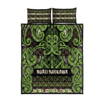 Aotearoa Iwi Ngati Raukawa Quilt Bed Set Maori Wharenui House Tribal Pattern