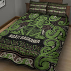 Aotearoa Iwi Ngati Raukawa Quilt Bed Set Maori Wharenui House Tribal Pattern