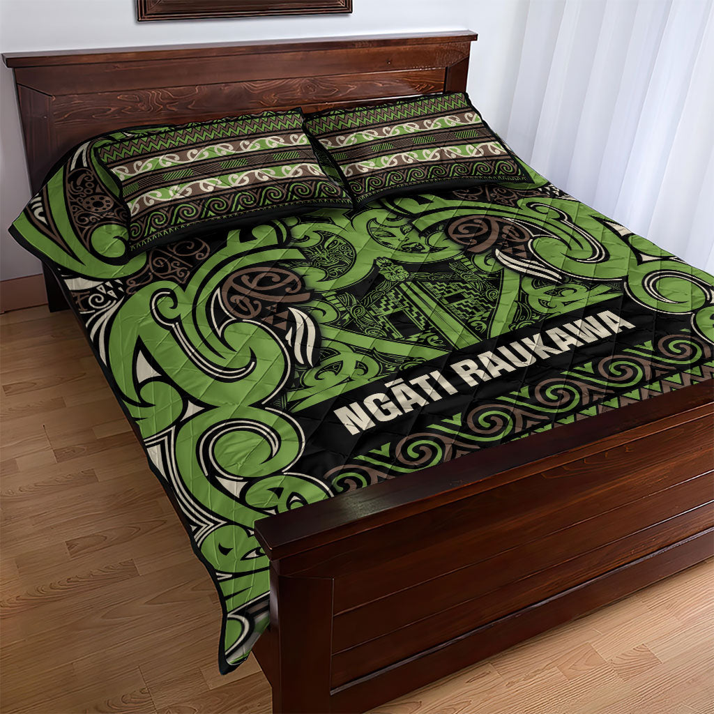 Aotearoa Iwi Ngati Raukawa Quilt Bed Set Maori Wharenui House Tribal Pattern