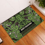 Aotearoa Iwi Ngati Raukawa Rubber Doormat Maori Wharenui House Tribal Pattern