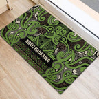 Aotearoa Iwi Ngati Raukawa Rubber Doormat Maori Wharenui House Tribal Pattern