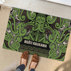 Aotearoa Iwi Ngati Raukawa Rubber Doormat Maori Wharenui House Tribal Pattern