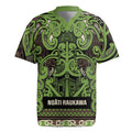 Aotearoa Iwi Ngati Raukawa Rugby Jersey Maori Wharenui House Tribal Pattern