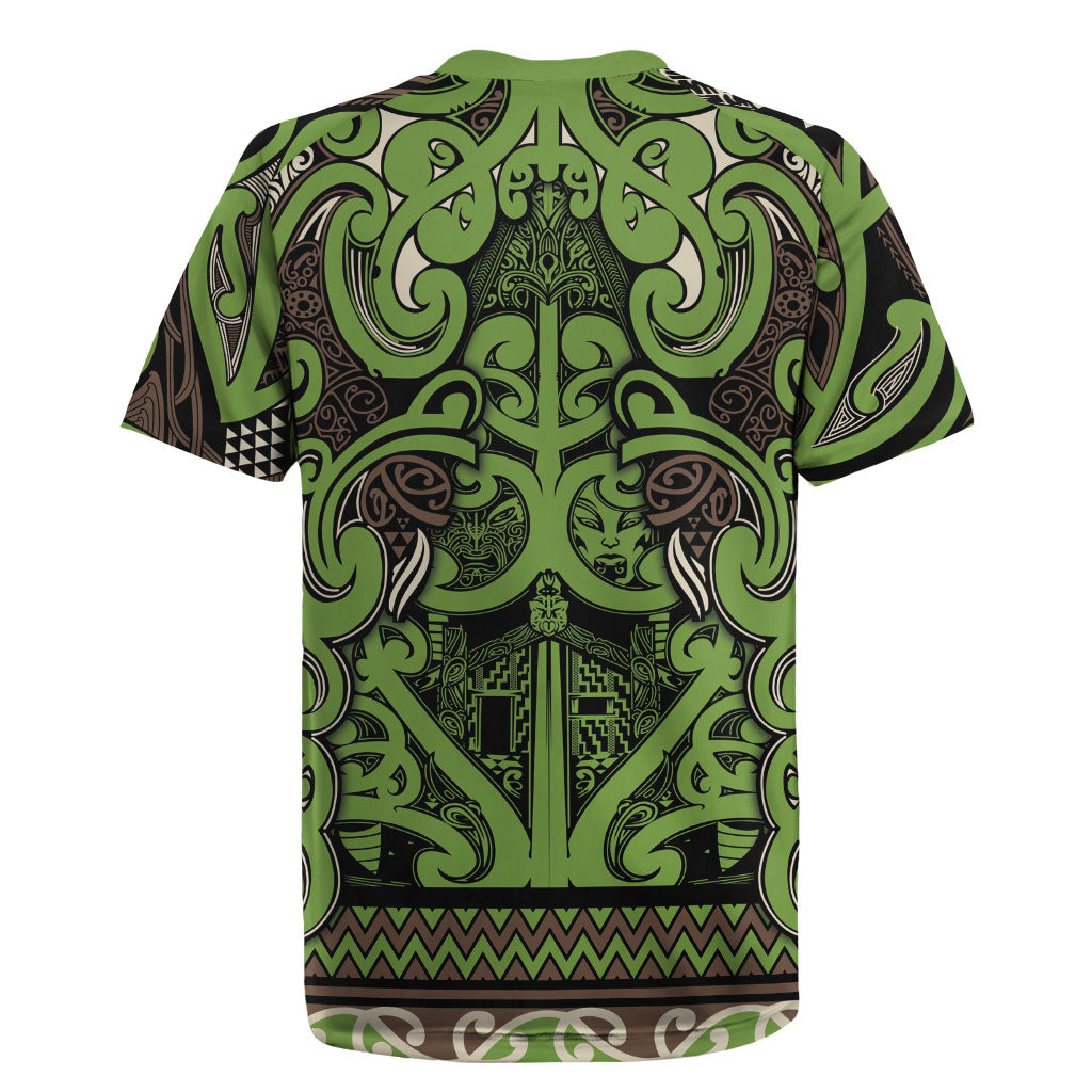 Aotearoa Iwi Ngati Raukawa Rugby Jersey Maori Wharenui House Tribal Pattern