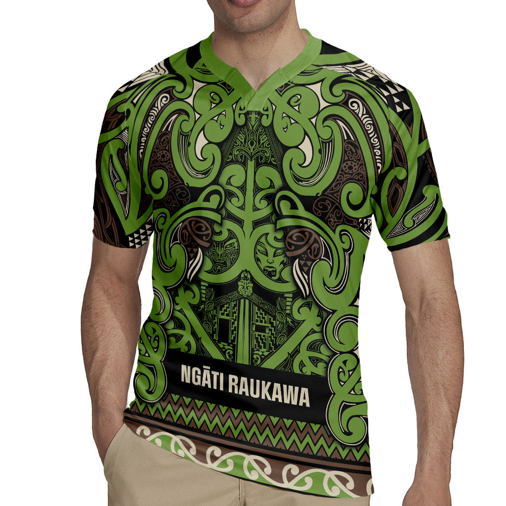 Aotearoa Iwi Ngati Raukawa Rugby Jersey Maori Wharenui House Tribal Pattern