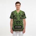 Aotearoa Iwi Ngati Raukawa Scrub Top Maori Wharenui House Tribal Pattern