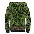 Aotearoa Iwi Ngati Raukawa Sherpa Hoodie Maori Wharenui House Tribal Pattern