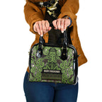 Aotearoa Iwi Ngati Raukawa Shoulder Handbag Maori Wharenui House Tribal Pattern