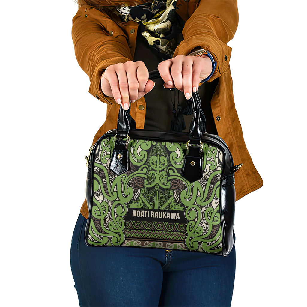 Aotearoa Iwi Ngati Raukawa Shoulder Handbag Maori Wharenui House Tribal Pattern