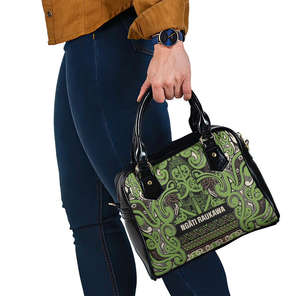 Aotearoa Iwi Ngati Raukawa Shoulder Handbag Maori Wharenui House Tribal Pattern