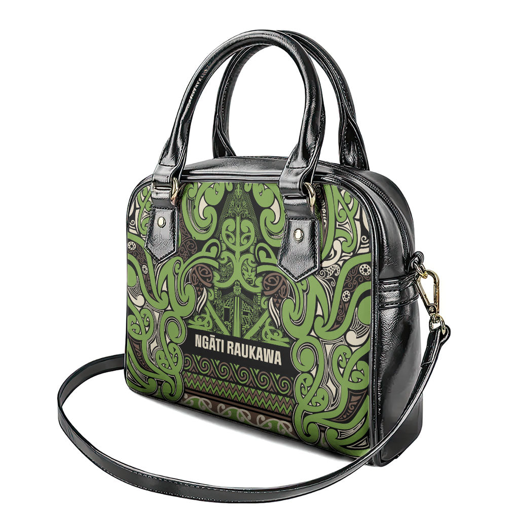 Aotearoa Iwi Ngati Raukawa Shoulder Handbag Maori Wharenui House Tribal Pattern