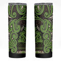 Aotearoa Iwi Ngati Raukawa Skinny Tumbler Maori Wharenui House Tribal Pattern