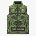 Aotearoa Iwi Ngati Raukawa Sleeveless Puffer Jacket Maori Wharenui House Tribal Pattern