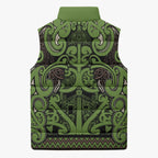 Aotearoa Iwi Ngati Raukawa Sleeveless Puffer Jacket Maori Wharenui House Tribal Pattern