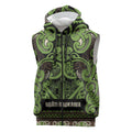 Aotearoa Iwi Ngati Raukawa Sleeveless Zip Hoodie Maori Wharenui House Tribal Pattern